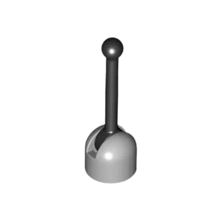 LEGO 4592c02 Lever Small Base with Black Lever (Light Bluish Gray)