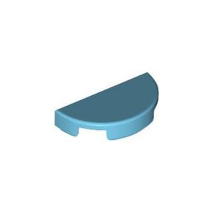 LEGO 1748 Tile Round 1 x 2 Half Circle (Medium Azure)