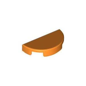 LEGO 1748 Tile Round 1 x 2 Half Circle (Orange)