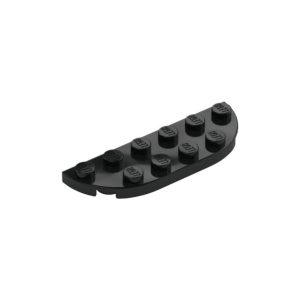 LEGO 18980 Plate Round Corners 2 x 6 Double (Black)