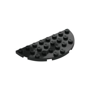 LEGO 22888 Plate 4 x 8 Round Half Circle (Black)