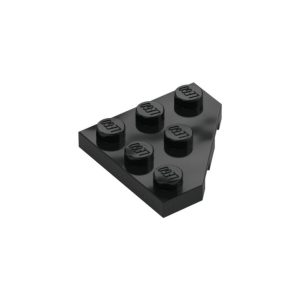LEGO 2450 Wedge Plate 3 x 3 Cut Corner (Black)