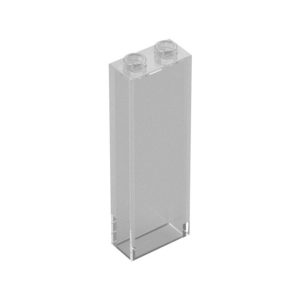 LEGO 2454 Brick 1 x 2 x 5 with Blocked Open Studs and Bottom Stud Holder (Transparent Clear)