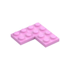 LEGO 2639 Plate 4 x 4 Corner (Bright Pink)