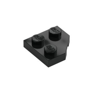 LEGO 26601 Wedge Plate 2 x 2 Cut Corner (Black)