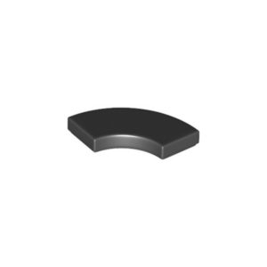 LEGO 27925 Tile 2 x 2 Curved, Macaroni (Black)
