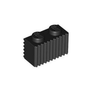 LEGO 2877 Brick 1 x 2 with Grille (Black)