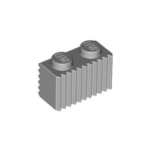 LEGO 2877 Brick 1 x 2 with Grille (Light Bluish Grey)