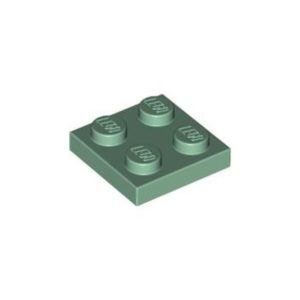 LEGO 3022 Plate 2 x 2 (Sand Green)