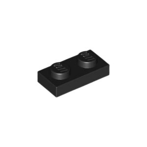 LEGO 3023 Plate 1 x 2 (Black)