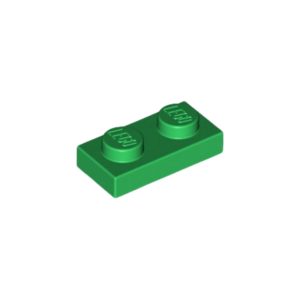 LEGO 3023 Plate 1 x 2 (Green)