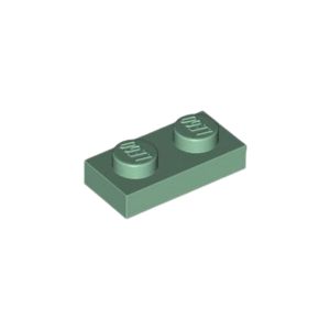 LEGO 3023 Plate 1 x 2 (Sand Green)
