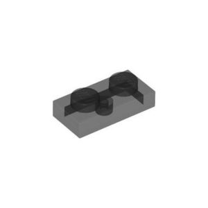 LEGO 3023 Plate 1 x 2 (Transparent Black)