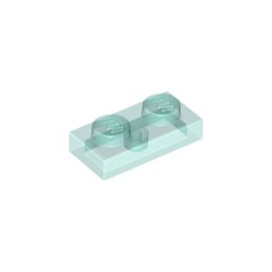LEGO 3023 Plate 1 x 2 (Transparent Light Blue)