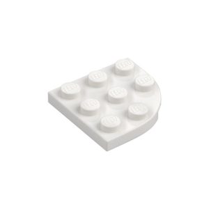 LEGO 30357 Plate Round Corner 3 x 3 (White)