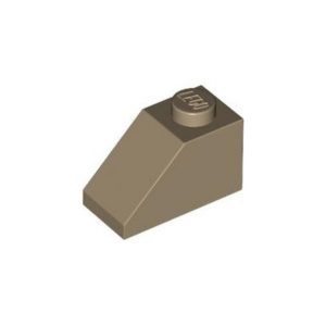 LEGO 3040 Slope 1 x 2 With Bottom Pin (45°) (Dark Tan)