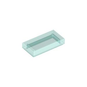 LEGO 3069 Tile 1 x 2 (Transparent Light Blue)