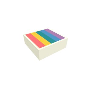LEGO 3070bpr0192 Tile 1 x 1 with Rainbow Print