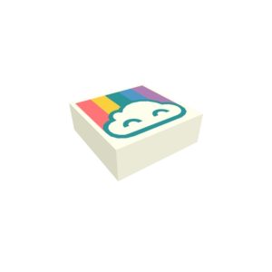 LEGO 3070bpr0199 Tile 1 x 1 with Rainbow, Cloud Print