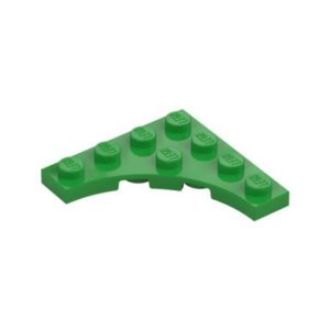 LEGO 35044 Plate Special 4 x 4 with 3 x 3 Quarter Round Cutout (Bright Green)