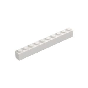LEGO 6111 Brick 1 x 10 (White)