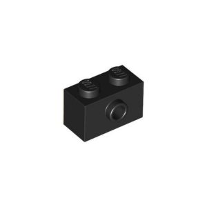 LEGO 86876 Brick Special 1 x 2 with 1 Center Stud on 1 Side, Bottom Stud Holder (Black)