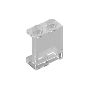 LEGO 87552 Panel 1 x 2 x 2 with Side Supports – Hollow Studs (Transparent Clear)