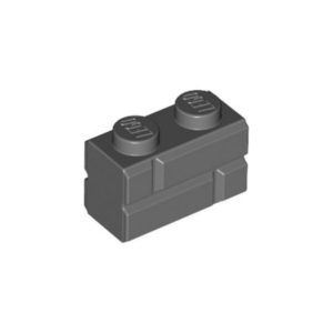 LEGO 98283 Brick 1 x 2 with Embossed Bricks (Dark Bluish Grey)