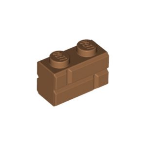 LEGO 98283 Brick 1 x 2 with Embossed Bricks (Dark Nougat)