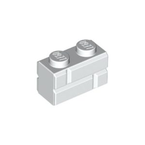 LEGO 98283 Brick 1 x 2 with Embossed Bricks (White)