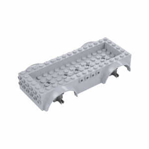 LEGO 18937 Vehicle Base 8 x 16 with Wheel Arches, Front and Side Studs, and 4 x 14 Recessed Studded Section, 3 Holes (Light Bluish Gray)