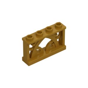 LEGO 19121 Fence Ornamented 1 x 4 x 2 with 4 Studs (Pearl Gold)