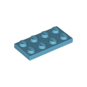 LEGO 3020 Plate 2 x 4 (Medium Azure)