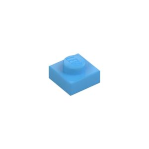 LEGO 3024 Plate 1 x 1 (Medium Blue)