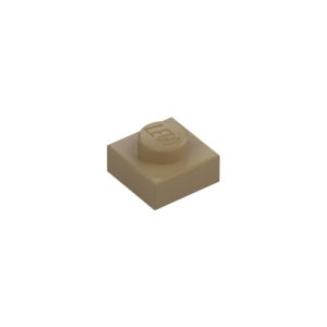 LEGO 3024 Plate 1 x 1 (Dark Tan)