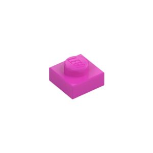 LEGO 3024 Plate 1 x 1 (Dark Pink)