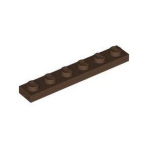LEGO 3666 Plate 1 x 6 (Brown)