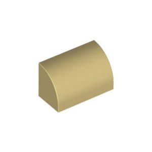 LEGO 37352 Brick Curved 1 x 2 x 1 No Studs (Tan)