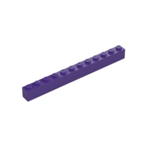 LEGO 6112 Brick 1 x 12 (Dark Purple)