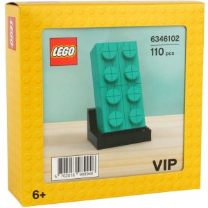 LEGO 6346101 Buildable 2×4 Teal Brick (Exclusive to LEGO VIP Program members.)