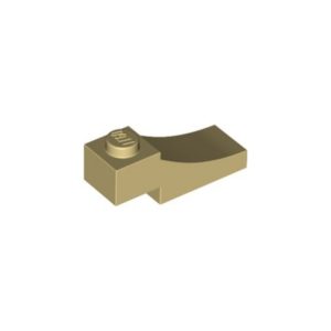 LEGO 70681 Brick Curved, 3 x 1 with 1/3 Inverted Cutout (Tan)