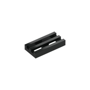LEGO 2412b Tile Special 1 x 2 Grille with Bottom Groove (Black)