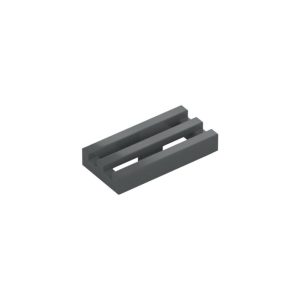 LEGO 2412b Tile Special 1 x 2 Grille with Bottom Groove (Dark Bluish Gray)