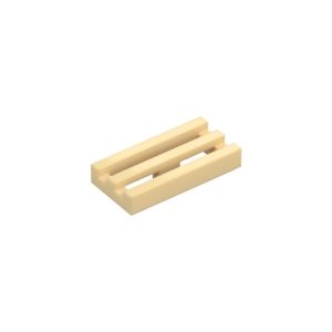 LEGO 2412b Tile Special 1 x 2 Grille with Bottom Groove (Tan)