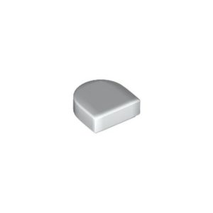 LEGO 24246 Tile Round 1 x 1 Half Circle (White)