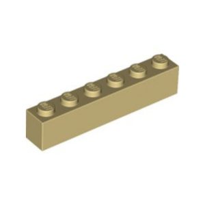 LEGO 3009 Brick 1 x 6 (Tan)
