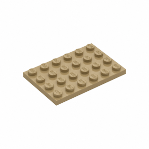 LEGO 3032 Plate 4 x 6  (Dark Tan)