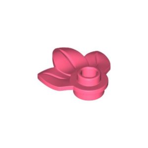 LEGO 32607 Plant, Plate 1 x 1 Round with 3 Leaves (Coral)