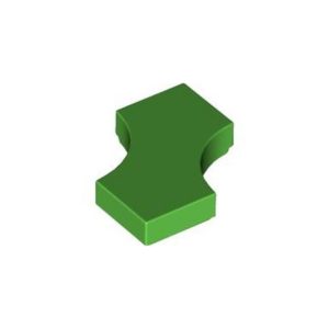 LEGO 3396 Tile Special 2 x 2 with 2 Quarter Round Cutouts (Bright Green)