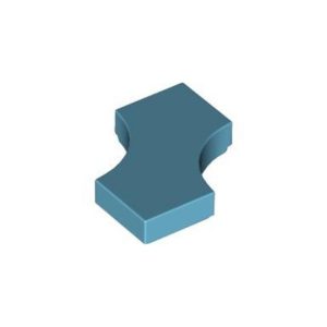 LEGO 3396 Tile Special 2 x 2 with 2 Quarter Round Cutouts (Medium Azure)